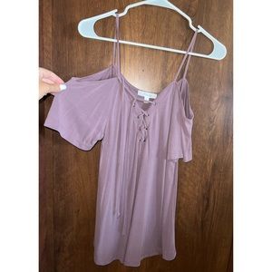 Active USA Off-Shoulder Lace-Up Top